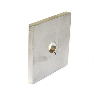 Foto Tapa terminal para soldar 40x40x4mm orificio Ø 16mm, AISI 304, EN BRUTO