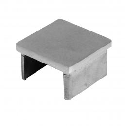 Tapa terminal para tubo ranurado 40x40x1,5mm, AISI 304, SATINADO