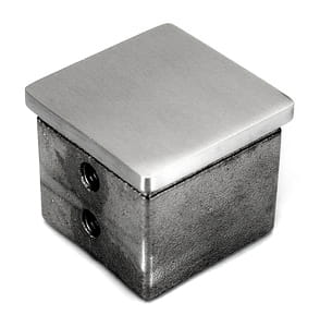 Foto Tapa terminal para tubo ranurado 40x40x1,5mm, AISI 304, SATINADO