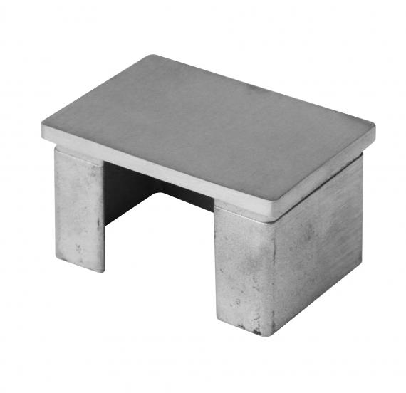 Foto Tapa terminal para tubo ranurado 60x40x1,5mm, AISI 316, SATINADO