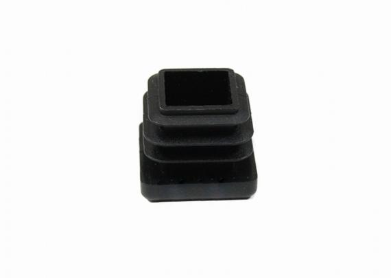 Foto Tapas plásticas finales para perfil 20x20 mm, negras