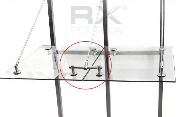 Foto Tensado de doble fijación - vidrio, AISI 304, SATINADO