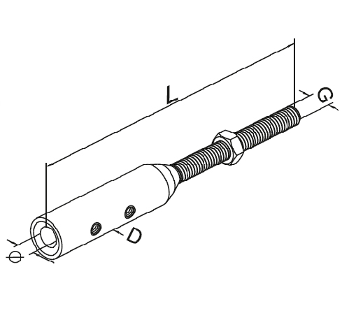 Foto Terminal para cable de acero 4 mm, AISI 304, SATINADO