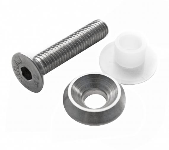 Foto Tornillo para vidrio Ø 22 mm, AISI 304, SATINADO