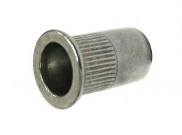 Tuercas remachables - M6, acero inoxidable, mini cono, AISI 304 (A2), BRIDA PLANA