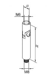 Varilla flexible 14x75mm, AISI 304, SATINADO