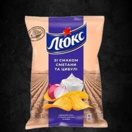 Patatas fritas Lux con sabor a crema agria y hierbas 133g