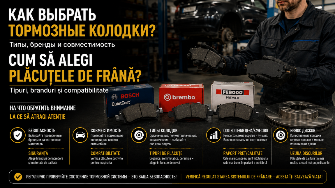 Как выбрать тормозные колодки: полный гайд по типам, маркам и совместимости