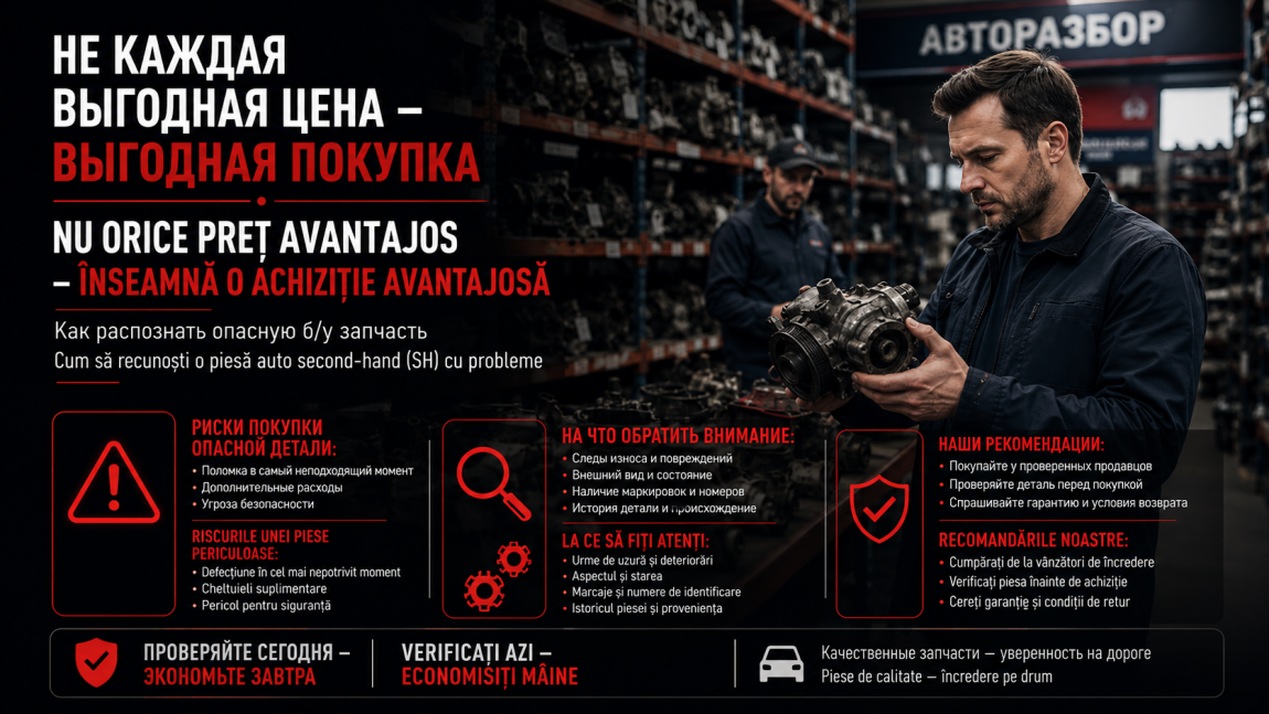 Красные флаги при покупке б/у автозапчасти: когда не стоит покупать б/у запчасть