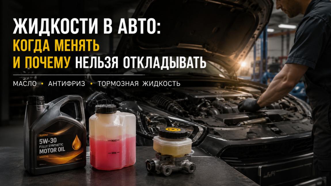 Жидкости в авто: когда менять масло, антифриз, тормозную жидкость