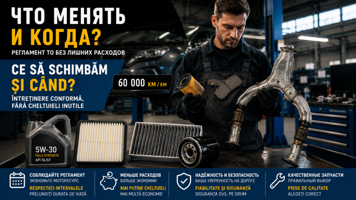 Регламент ТО: какие автозапчасти и когда менять по пробегу
