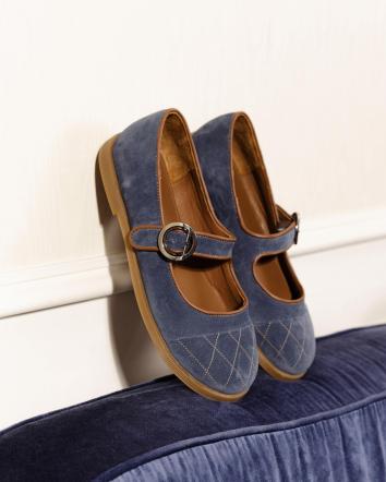 Балетки жіночі OMG CHANCE ЗАМША сині