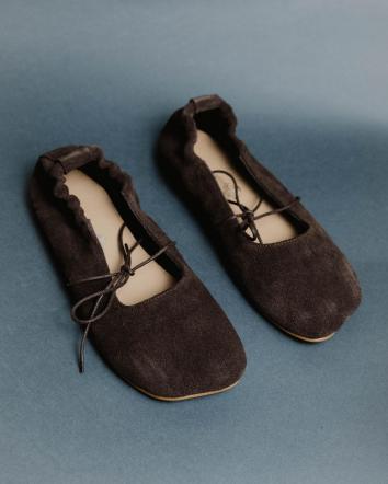 Балетки жіночі OMG LILU темно-коричневі р.40