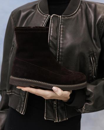 Черевики жіночі OMG ANATOMIC SOCKS SUEDE ВОВНА гіркий шоколад