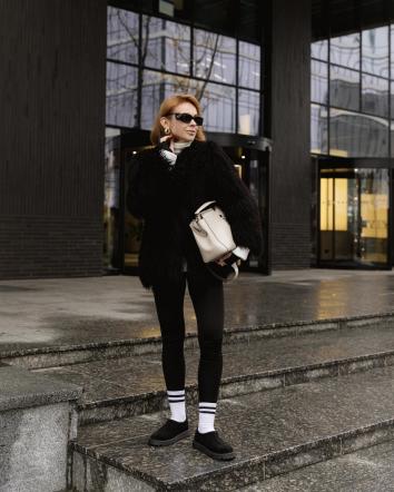 Черевики жіночі OMG SNOW ВОВНА чорні