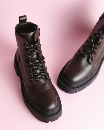 Черевики жіночі OMG ROCK CHOC ВОВНА коричневі р.38