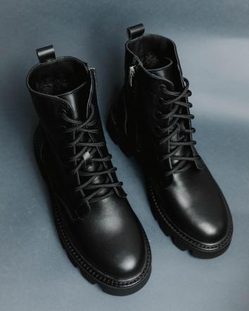 Черевики жіночі OMG NEW SIMPLE CREAM ВОВНА чорні р.40