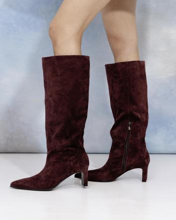 Чоботи жіночі OMG DESIRE ШКІРА бургунді