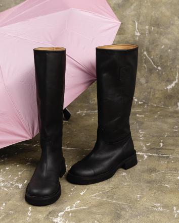 Чоботи жіночі OMG POSH ШКІРА чорні