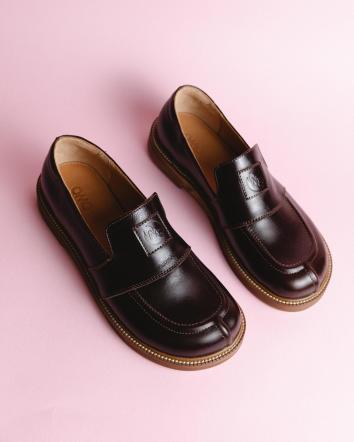 Лофери жіночі OMG NEW MAGIC ШКІРА каштанові р.37