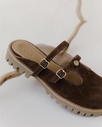 Сабо жіночі OMG COMFORT ЗАМША коричневі