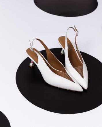 Слінгбеки жіночі OMG SUN HEELS молочні