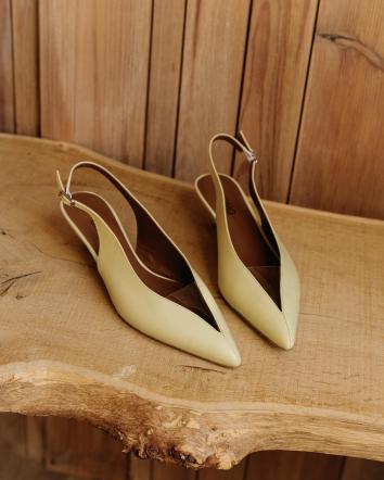 Слінгбеки жіночі OMG TOP HEELS ШКІРА butter