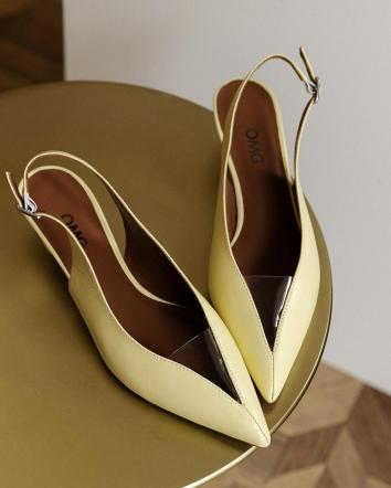 Слінгбеки жіночі OMG TOP HEELS ШКІРА butter