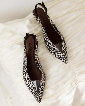 Слінгбеки жіночі OMG TOP HEELS white leo