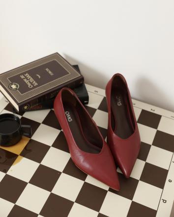 Туфлі жіночі OMG ALL DAY ШКІРА чилі