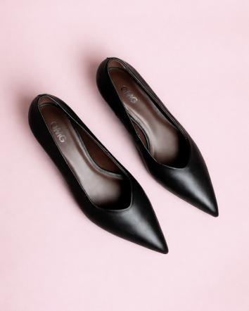 Туфлі жіночі OMG ALL DAY ШКІРА чорні