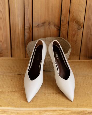 Туфлі жіночі OMG ALL DAY ШКІРА молочні