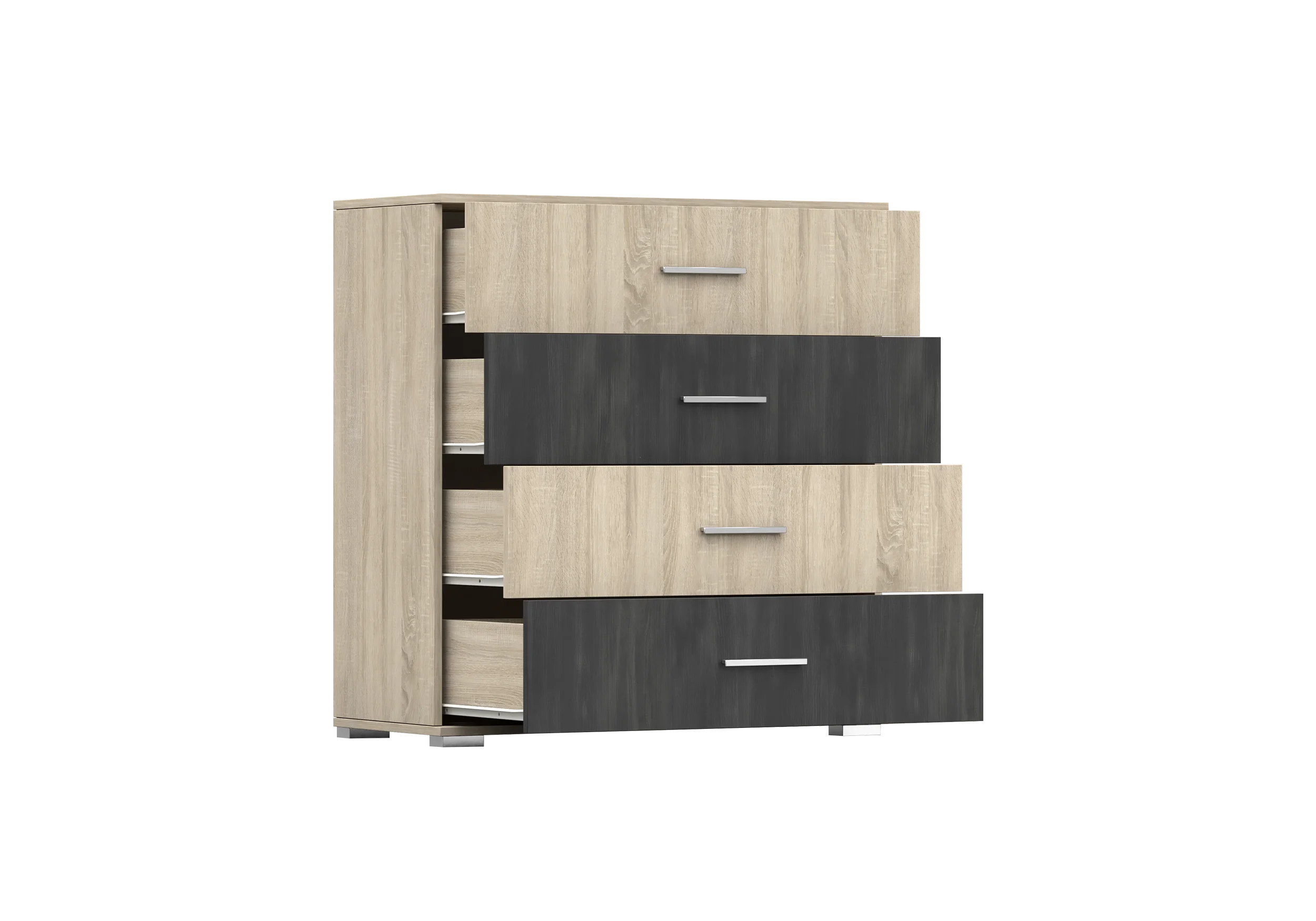 Dresser 4S – WENECJA, Sonoma Oak + Norwegian Black Pine