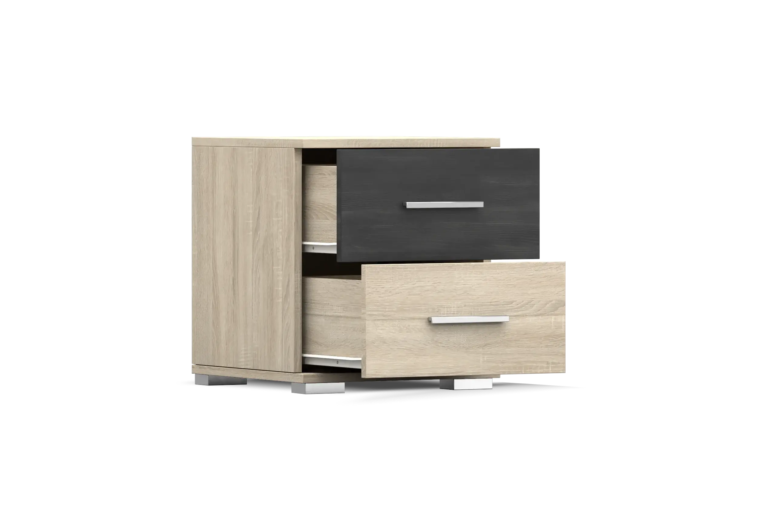 Nightstand - WENECJA, Sonoma oak + Norwegian black pine