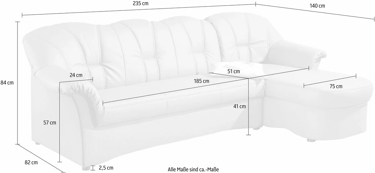 Sofa Polipiel Artículo no. 1488351969 Naranja, - PAPENBURG