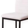 Photo 6 metal chairs upholstered in faux leather – Emi, white
