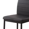 Photo 6 metal chairs upholstered in faux leather – Emi, black