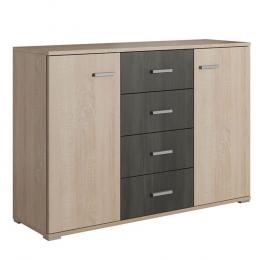 Sideboard 2D4S - WENECJA, Sonoma oak + Norwegian black pine