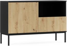 APARADOR 120 CM LANZZI NEGRO MATE/ROBLE ARTESANAL