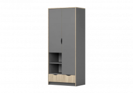 ARMARIO 2D 06 JOY GRIS/ROBLE ARTESANAL