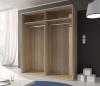 Photo Wardrobe 2 sliding doors, oak-graphite