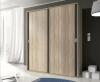 Photo Wardrobe 2 sliding doors, oak-graphite