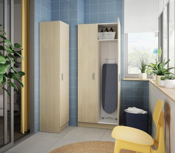 Foto Armario 2p escobero REF: 007142R - USE, Roble