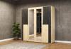 Photo Wardrobe - BAFRA 200 cm, Artisan Oak + Norwegian Black Pine