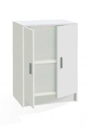 Armario bajo de 2 puertas con 1 estante regulable REF: 005149O - USE, Blanco