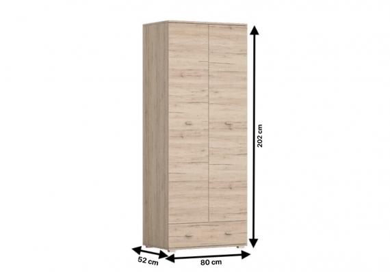 Photo Wardrobe - GRENADA, 80 cm, Natural Oak