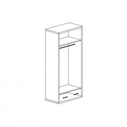 Wardrobe - GRENADA, 80 cm, Natural Oak