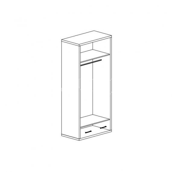 Photo Wardrobe - GRENADA, 80 cm, Natural Oak