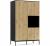 ARMARIO 120 CM LANZZI NEGRO MATE/ROBLE ARTESANAL