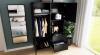 Photo Wardrobe - Lanzzi, 120 cm, Matte Black/Matte Black